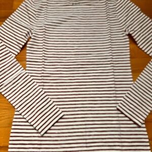 J. Crew Red and White Striped Top